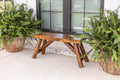 SRL Rustic Logwerks Indoor Bench — Pine & Cedar Wood Bench — Front Porch Decor — Live Edge Small Bench for Entryway, Garden & More — Handcrafted Bench — Rustic Furniture (36”, Outdoor Honey Pine)