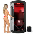 2-in-1 Duo-Therapy Pro® Sauna Tent for Home with 2 Modes, Infrared Heat & Steam, 680NM Red Light Therapy, 2-Year Warranty, U.S.-Based Support, 5-Layer Tent, Folding Chair, 150°F, 10 Min Setup - Black