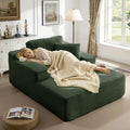 Meqiodas 67.5 Inch Oversized Indoor Chaise Lounge, Sofa Bed, Living Room Sofa, Corduroy Sofa, Couches for Living Room, Deep Seat Sleeper Couch Reading Chairs (Green)
