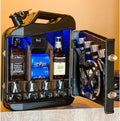 MNJVCFDS Personalized Small Bar, Portable Whiskey Bar Cabinet, Christmas Mini Bar Gasoline Barrel Wine Cabinet Display, Gift for Husband Men Women Dad Boy Girl Boss