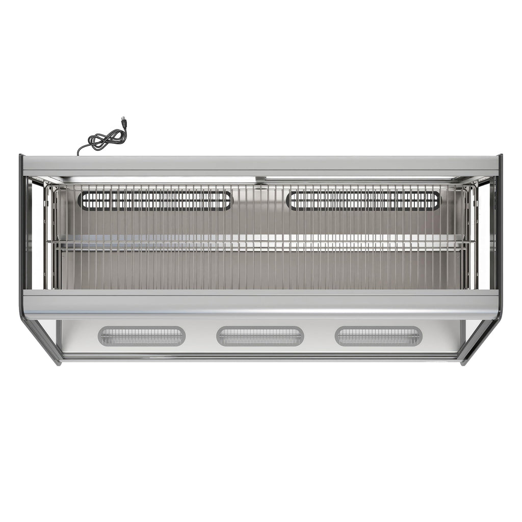 KoolMore 48 in. Refrigerated Bakery Display Case with Clear Glass Front, Sliding Rear Doors, LED Lighting, Adjustable Temperature, and Dual Shelving in Stainless-Steel, 7 cu. ft. (CDC-7C-SS)