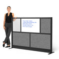 Workflow Modular Wall | Room Divider with Whiteboard, Sound-Dampening, & Frosted Acrylic Panels | Expandable Office Partition for Privacy & Productivity (70" x 48")