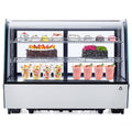 GarveeHome 4.6 Cu.Ft Countertop Display Refrigerator, Glass Door Pastry & Cake Display Case with LED, Double-Layered Glass, Adjustable Shelves, Commercial Bakery Cooler, 110V