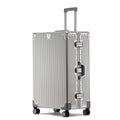 EclatVivid Luggage, Full Aluminum Body Suitcase, 28 Inch 100% Aluminum Hard Shell Luggage, Aluminium Large Suitcase With TSA Locks(Silver, Classic)