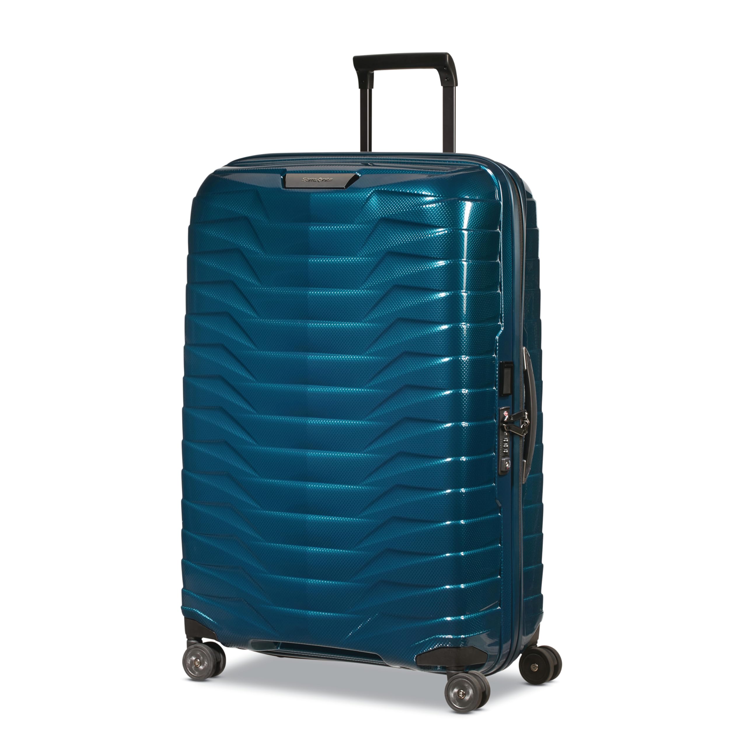 Samsonite Proxis Large Hardside Luggage with Dual Spinner Wheels - Innovative Roxkin™ Lightweight Shell With Ultimate Durability- Includes TSA Lock, Ergonomic Telescoping Handle - Petrol Blue