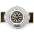 Dart Board Cabinet Set with LED Light; Bristle Dartboard, Built in LED Light, Darts and Chalkboards