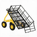 1400 LB Heavy Duty Garden Wagon Cart – 13" All-Terrain Tires, 3-in-1 Utility Yard Trailer with Removable Side Panels, Outdoor Metal Wagon for Lawn, Yard, Backyard
