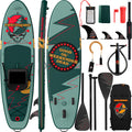 Retrospec Weekender Plus 10'6" Inflatable Paddle Board - Lake Essentials iSUP Bundle with Carrying Case, Adjustable Paddle, Pump & Fins - Stable Double-Layer PVC Design for All Skill Levels