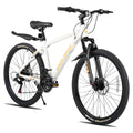 HH HILAND 27.5 Inch Mountain Bike, Mens and Womens Aluminum Frame MTB with 21 Speeds, Dis Brake, Hardtail Bicycle for Adults White