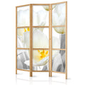 artgeist Japanese Room Divider Flowers 53 x 67 in - 3 Panel Folding Screen Japan Design Home Decoration Art Deco b-C-0395-z-b