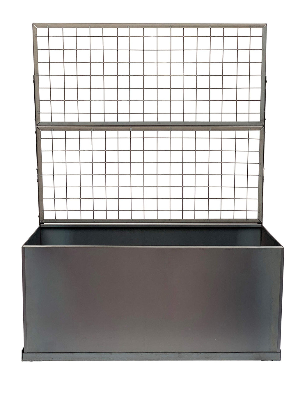 Trellis Corten Trough Planter (No Casters)