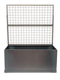 Trellis Corten Trough Planter (No Casters)