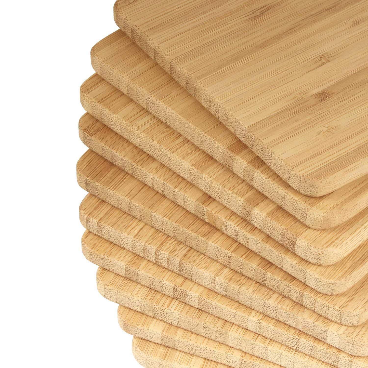 BambooMN Small Premium Bamboo Serving and Cutting Board, Charcuterie, Home and Everyday use - 7.9" x 5.5" x 0.4" - 100 pcs