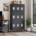 GAOMON 9 Doors Employee Lockers for Office, Metal Sorage Locker Combination, Lockable Employees Metal Locker with Door, Industrial Storage Lockers for Home, School, Gym (9 Doors)