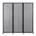 Strongbird Room Partition,Office Divider,Portable Commercial Screen Dividers,Privacy Partition Separator,Classroom School Dividers,6'4"L* 6'7"H,3 Panel,Light Grey