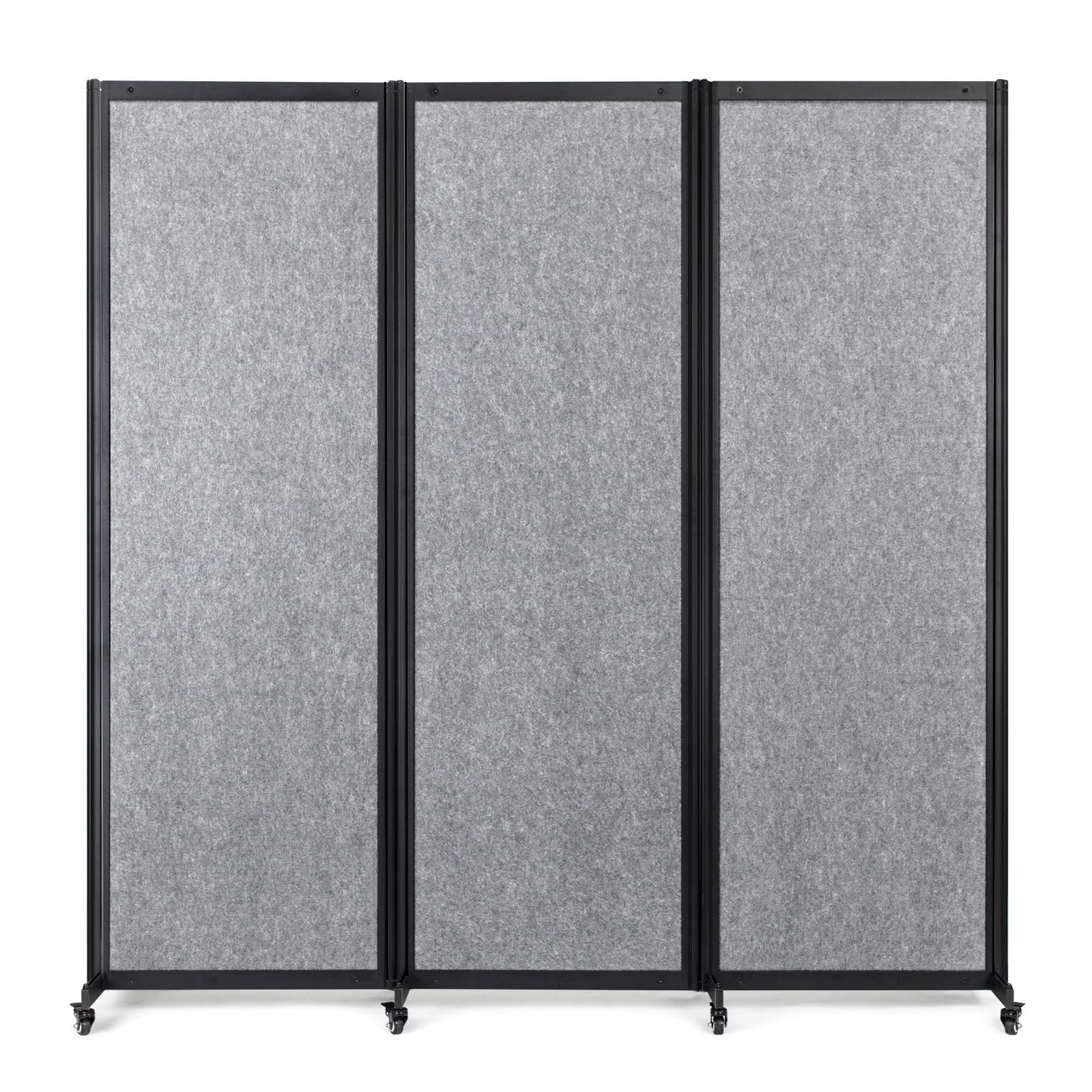 Strongbird Room Partition,Office Divider,Portable Commercial Screen Dividers,Privacy Partition Separator,Classroom School Dividers,6'4"L* 6'7"H,3 Panel,Light Grey