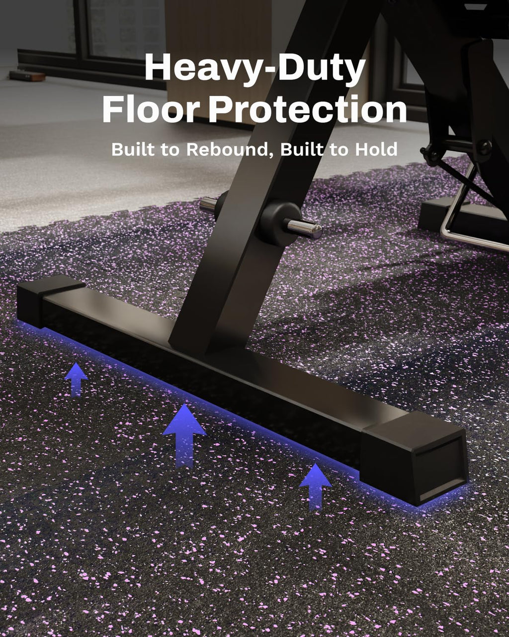 AIRHOP 0.56in Thick 144 Sq Ft Exercise Equipment Mats, 36 Tiles Upgraded Rubber Top with High Density EVA Foam, Large Interlocking Puzzle Gym Flooring for Home Gym, Heavy Weight Workout, 24 x 24in