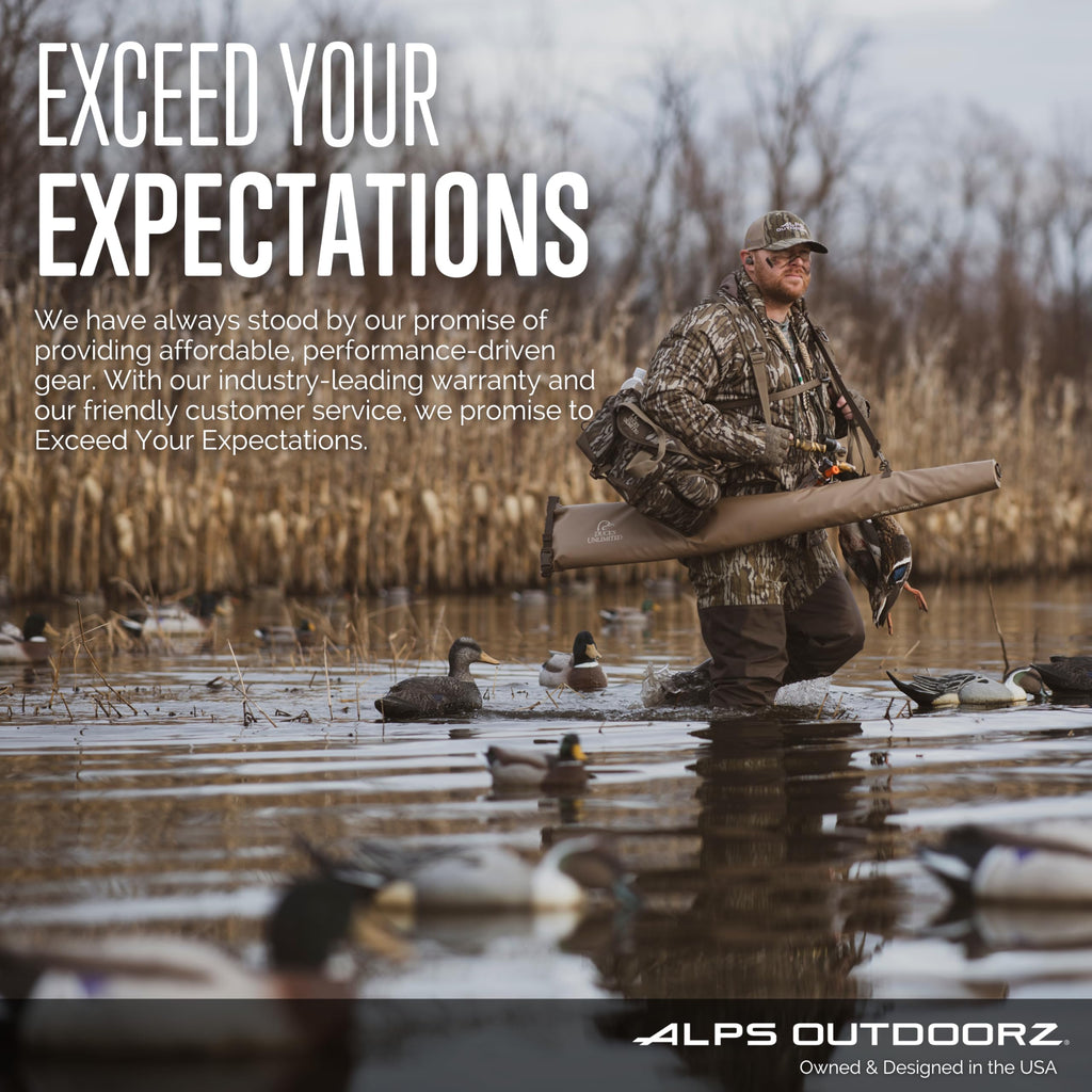 ALPS OutdoorZ Legend Layout Blind - Hunting Blind with Realtree MAX-7 Pattern, Zero-Gravity Chair Design, Waterproof Floor, Mesh Face Screen, Rear Zippered Door, and Backpack Carry Straps