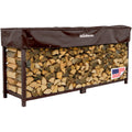 Woodhaven 8-Foot Firewood Rack – American Brand – 1/2 Cord Raised Lumber Storage Rack – Keeps Wood Dry & Ready – Heavy-Duty Steel, Lifetime Structural Warranty (With Cover)