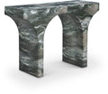 Meridian Furniture Pomezia Green Marble Finish Console Table