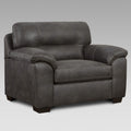 Roundhill Furniture Tirana Contemporary Fabric Pillow-top Arm Chair, Sequoia Ash