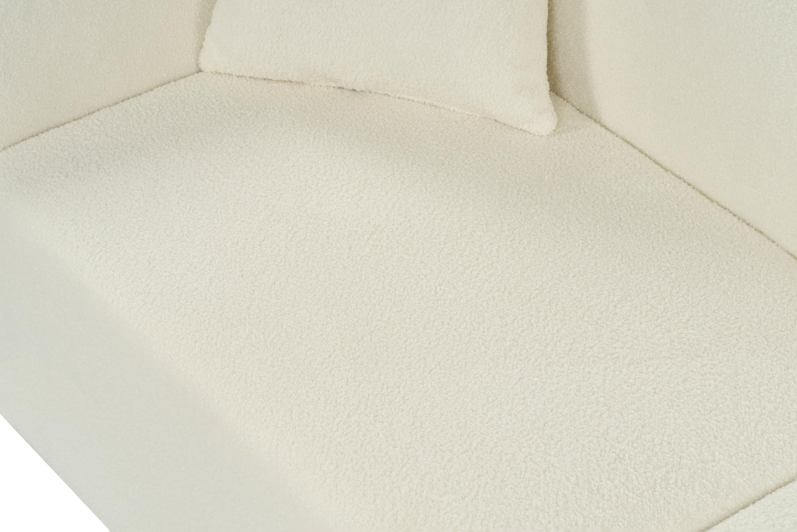 Christopher Knight Home Sabbo 87.50" Boucle Upholstered Couch, Oversized 2 Seater Sofa, Curved Soft Seating Lounge Sofa Chair, Cozy Loveseat with Armrest, Reading Sofa for Living Room Home Rest, Beige