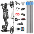 FQH Battle Falcon 40-65 Lbs Short Axle Steel Ball Compound Bow, Dual Use Hunting Archery Set for Adult Beginners Outdoor Training