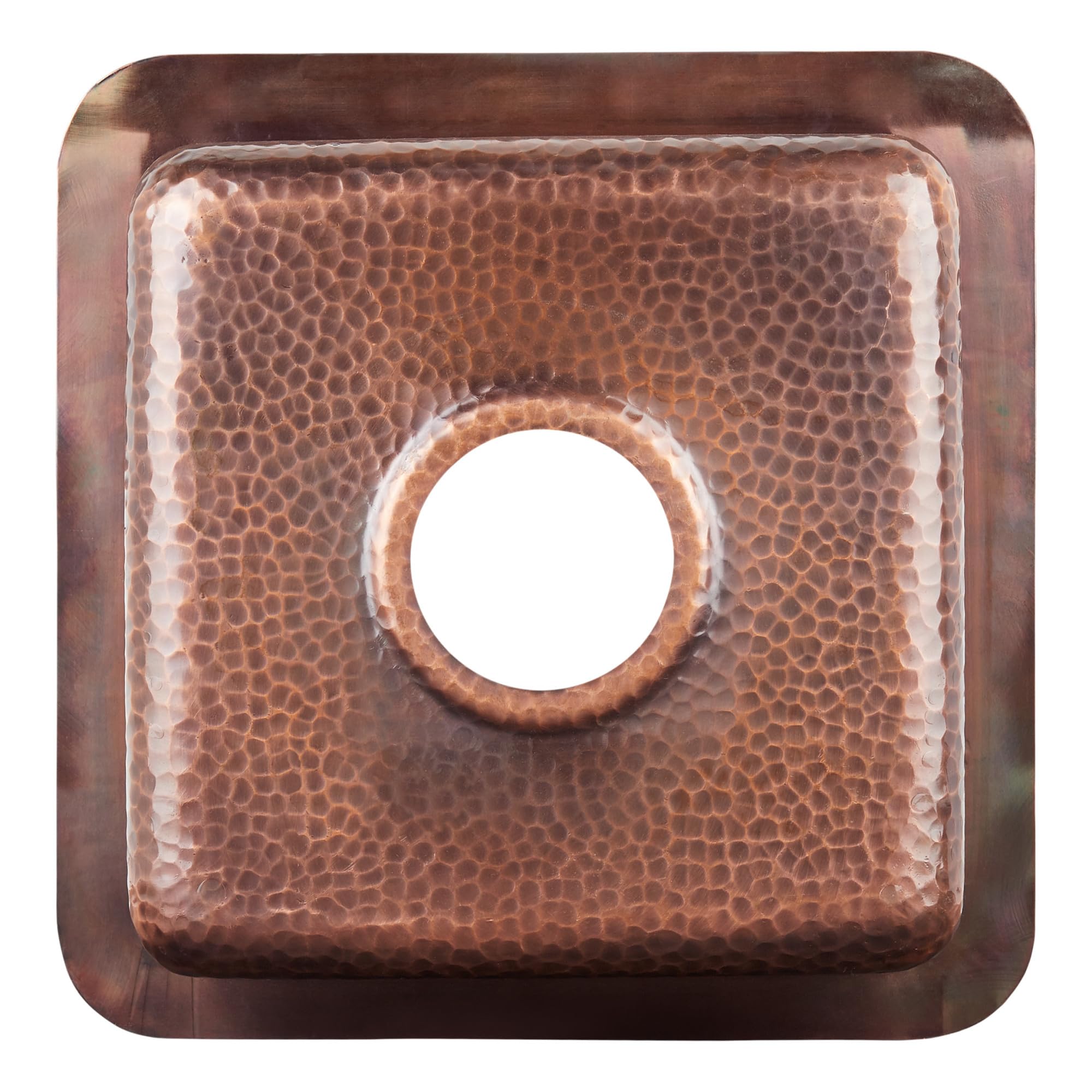 Signature Hardware 417007 Merrick 15" Drop In Single Basin Copper Kitchen Sink