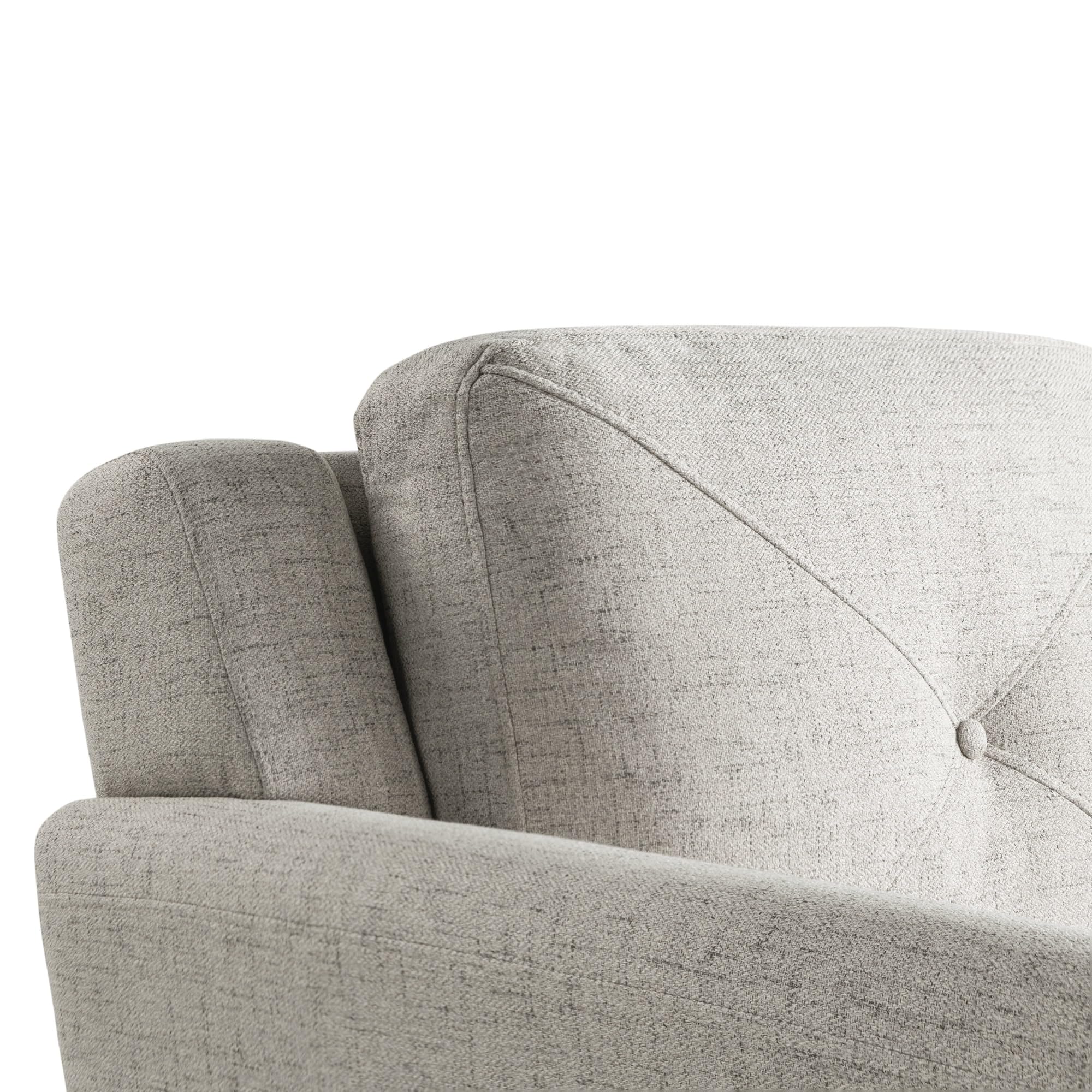 Studio Living Harrington 35.4" Arm Chair, Transitional Modern, Pocket Coil Comfort, Easy Assembly, Woven Fabric, Beige
