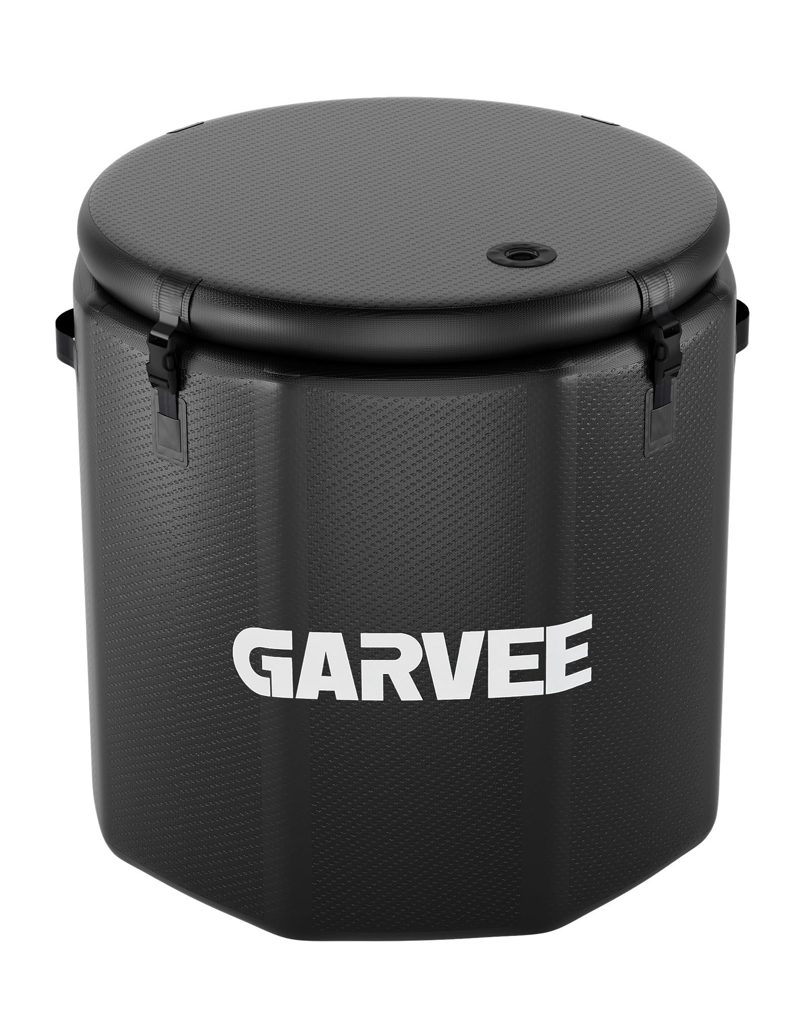 XXL Ice Bath Tub for Athletes, Compatible with Water Chillers, 186-Gallon Inflatable Cold Plunge Tub with Insulated Lid, Portable for Outdoor & Indoor Recovery (Black, 186Gallon)