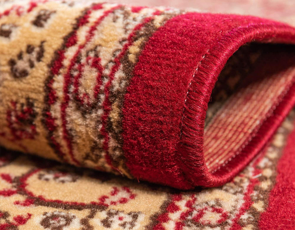 Unique Loom Reza Collection Traditional Persian Style Area Rug, 9 ft 10 in x 13 ft, Burgundy/Ivory