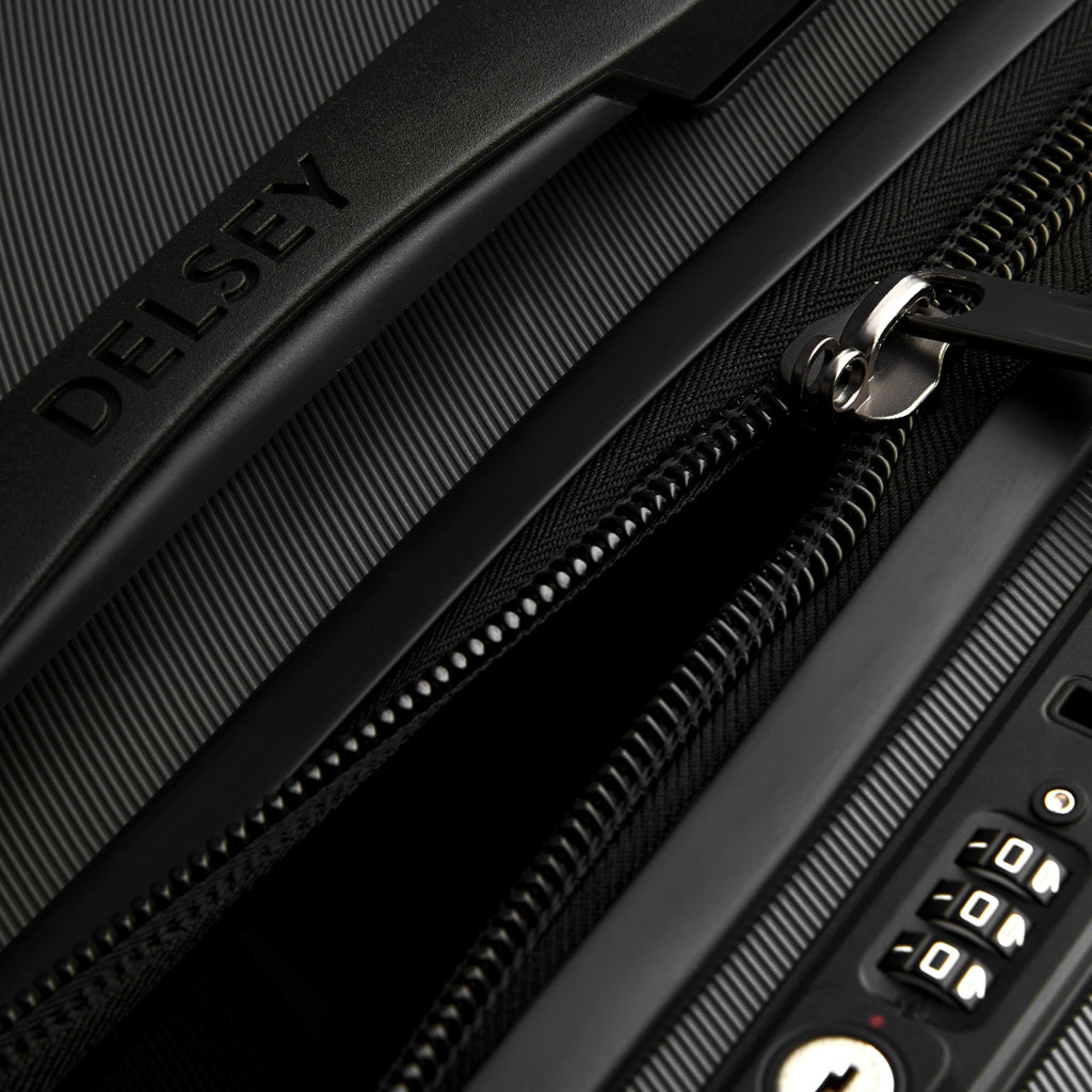 DELSEY PARIS Cruise 3.0 Hardside Expandable Luggage with Spinner Wheels, Black, Checked 26 Inch Trunk