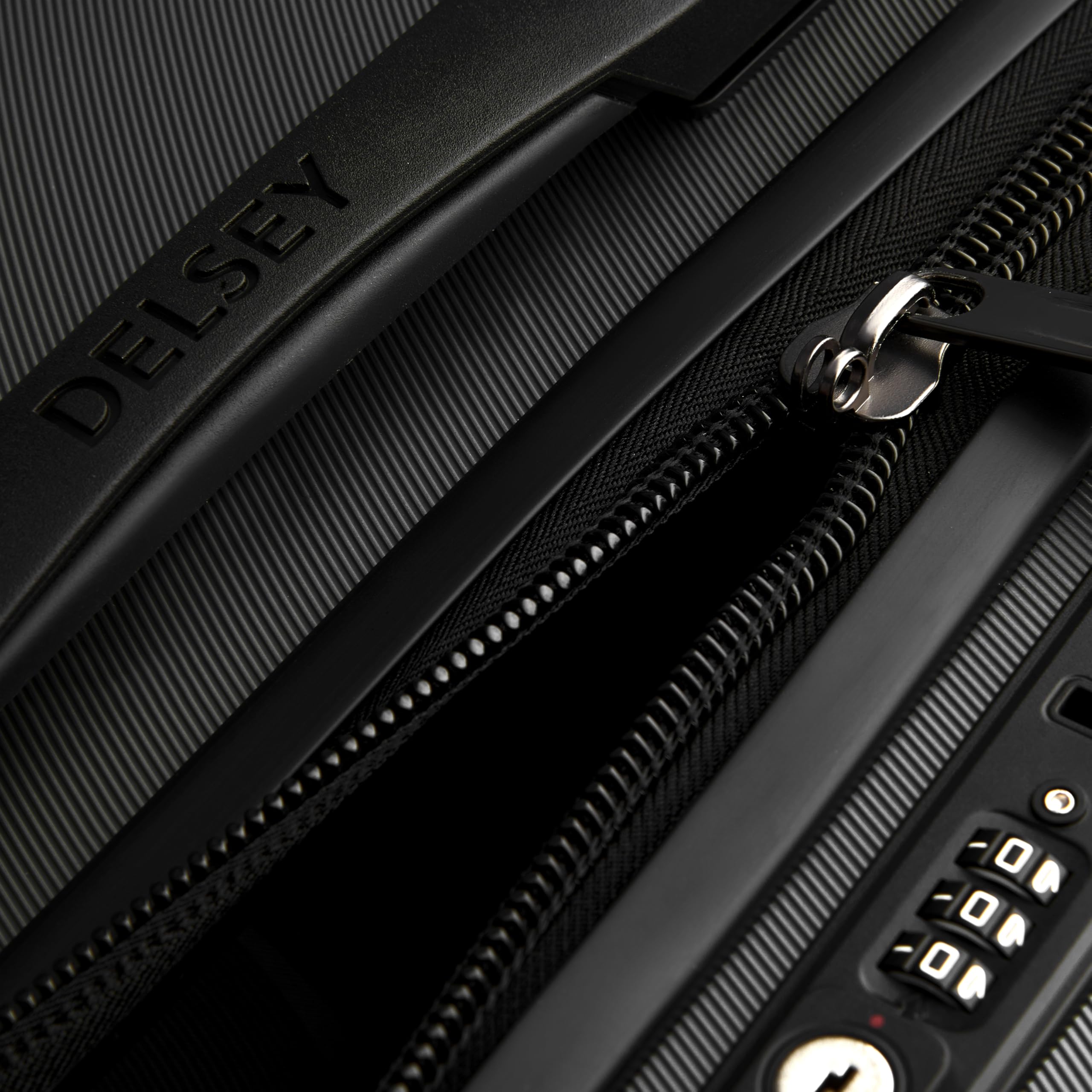 DELSEY PARIS Cruise 3.0 Hardside Expandable Luggage with Spinner Wheels, Black, Checked 26 Inch Trunk