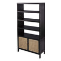 SEI Furniture Carondale Bookcase/Storage Shelf, Black and Gold