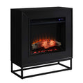 SEI Furniture - Holly & Martin Frescan Contemporary Touch Screen Electric Fireplace - Modern Design, Black Glass and Wood - Ideal for Living Room, Bedroom (FR1063059)