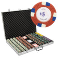 Playzaic 1000-piece Aluminum Poker Knights Poker Chip Case - 13.5-gram Heavy Clay Composite Set - Casino Chips for Texas Holdem, Blackjack - Betting Game Accessories