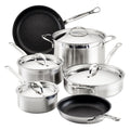 Hestan ProBond Forged TITUM - Professional Clad Stainless Steel, Nonstick, 10-Piece Cookware Set, Induction Compatible, Made without PFOAs