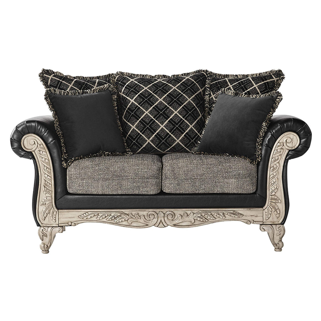 Roundhill Furniture San Marino Love Seats, Ebony