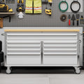 GAOMON 61 Inch Tool Chest, Tool Cabinet with 9 Drawers, Mobile Storage Cabinet with Locking System, Stainless Steel Material and Sturdy Structure, High Capacity for Home Workshop Kitchen and Garage.
