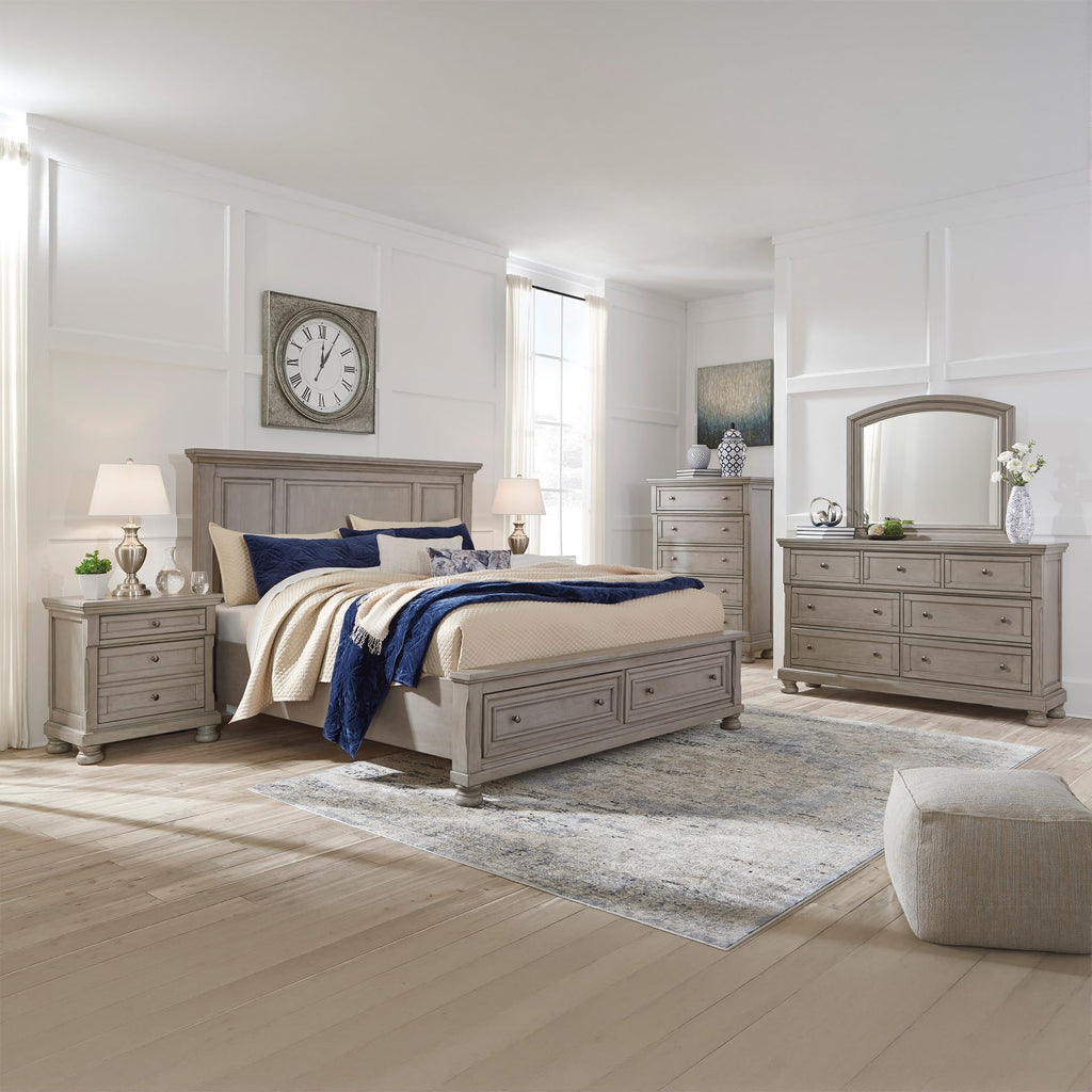 Signature Design by Ashley Lettner Modern Traditional 7 Drawer Dresser, Light Gray