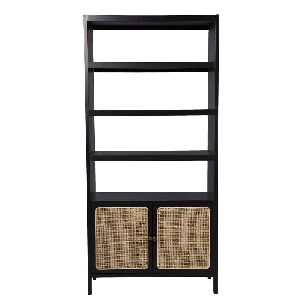 SEI Furniture Carondale Bookcase/Storage Shelf, Black and Gold