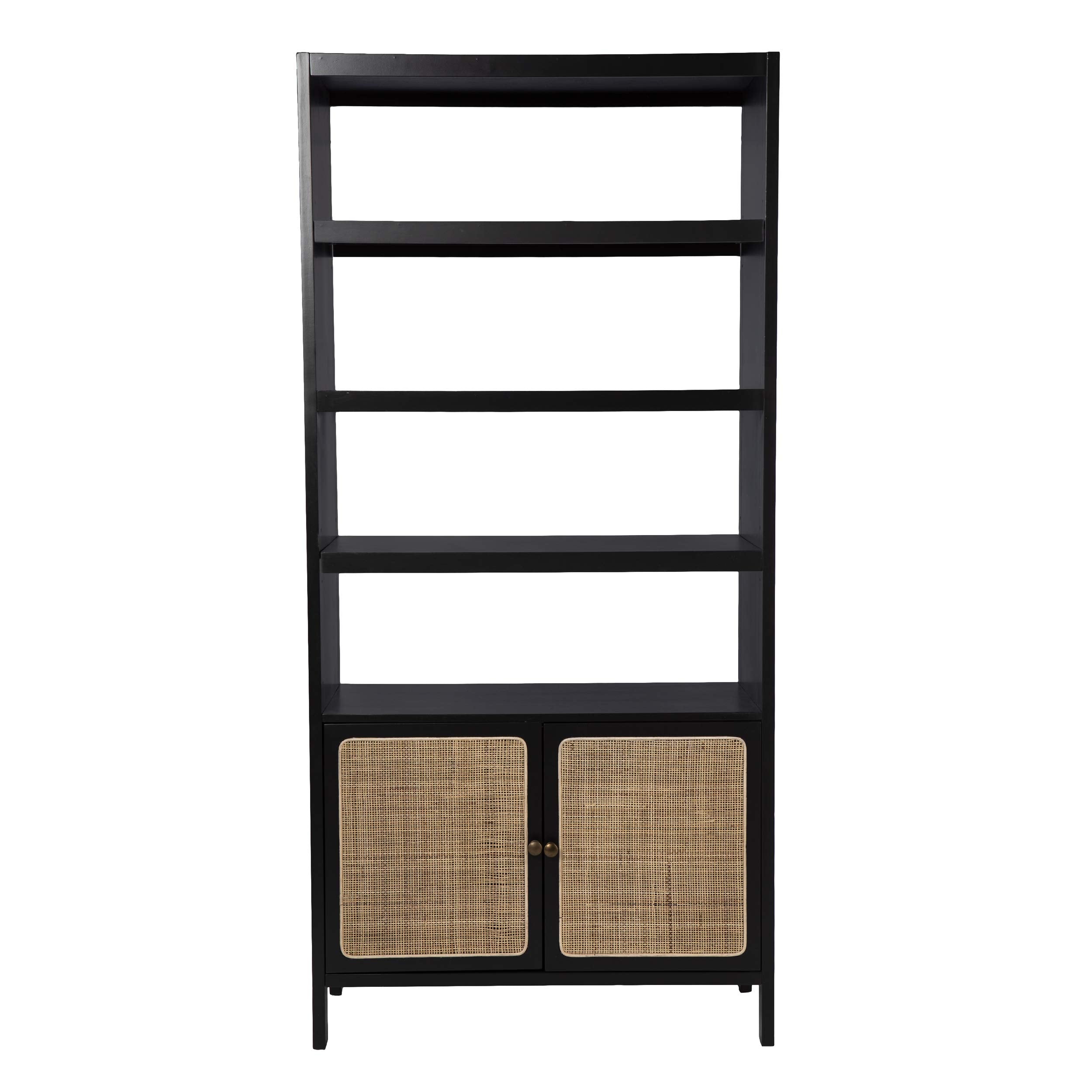 SEI Furniture Carondale Bookcase/Storage Shelf, Black and Gold