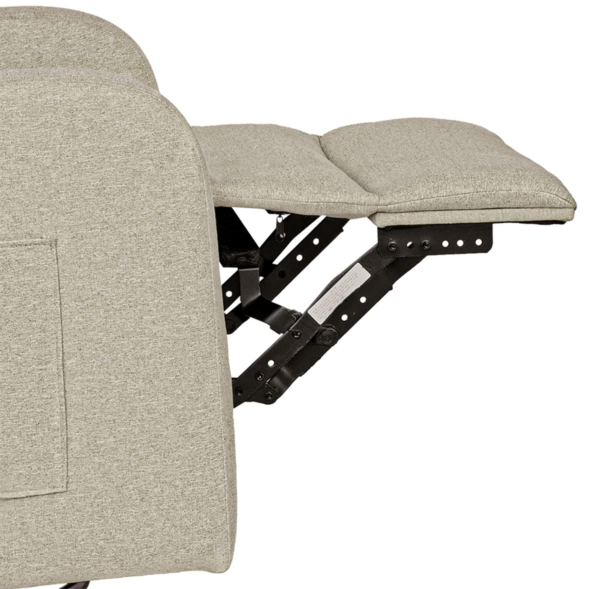 Ink+Ivy Recliner & Rocking Chair: Glider Recliner Nursery Chair for Living Room & Bedroom, Swivel Rocker Recliner with Side Pockets, Comfy Chair for Small Spaces, Beige