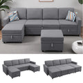 Trygoal 100 Inch Pull Out Couch, Convertible Sofa Bed for Living Room, Comfortable Sleeper Sofa with Pull Out Bed, Modern Sectional Couches with Ottoman Storage, Easy Assembly for Apartment, Dark Grey