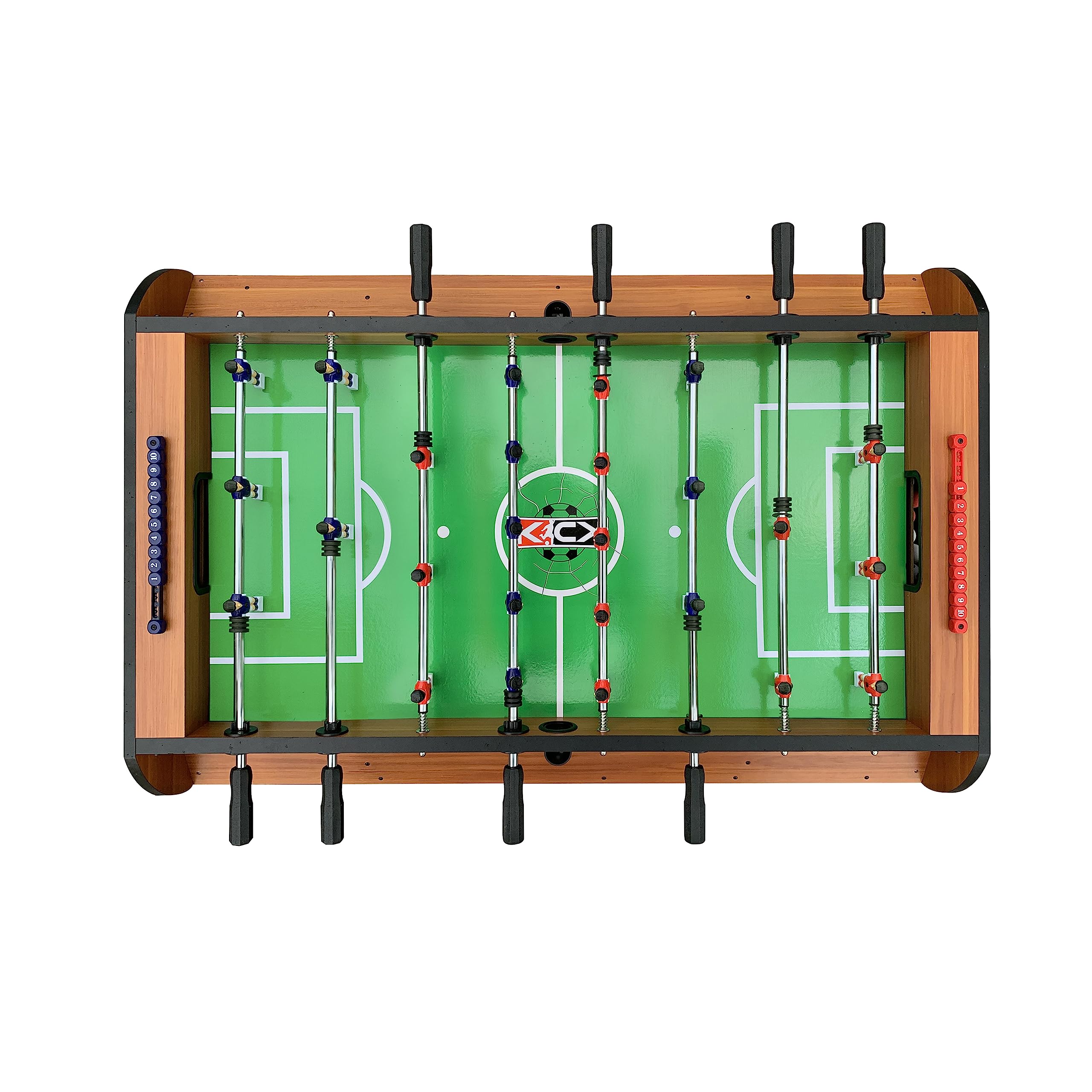 KICK Triplex 55″ Telescopic Rods 3-in-1 Swivel Multi Game Table (Brown) – Foosball, Pool/Billiards & Air Hockey