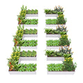 A ANLEOLIFE 6 Set U-Shaped Galvanized Raised Garden Beds Outdoor,6x6x1.5ft Large Metal Planter Box for Planting Vegetables Flowers Herb, Anti-Rust & Easy-Setup, Antique White