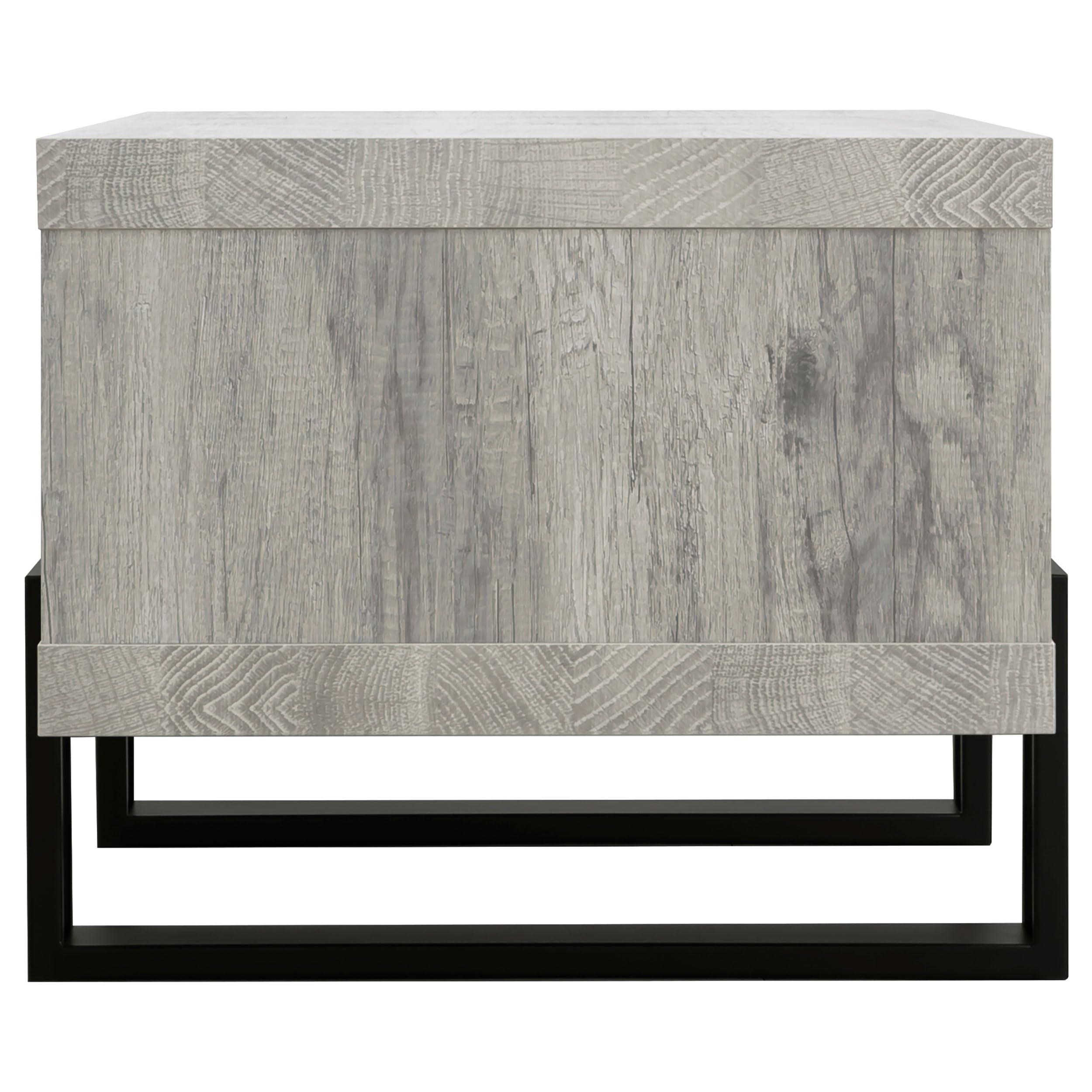 Coaster Home Furnishings - Dinard - Wood - Coffee Table with Metal Bases, Open Shelf, and Rectangular Surface - Living Room - 47-Inch - Grey Driftwood - 720878