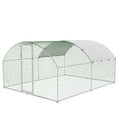9.8'x13.1'x6.5' Large Metal Chicken Coop Walk-in Poultry Cage, Outdoor with Waterproof Anti-UV Cover & Galvanized Frame, Chicken Run for Backyard Farm, Ducks, Rabbits