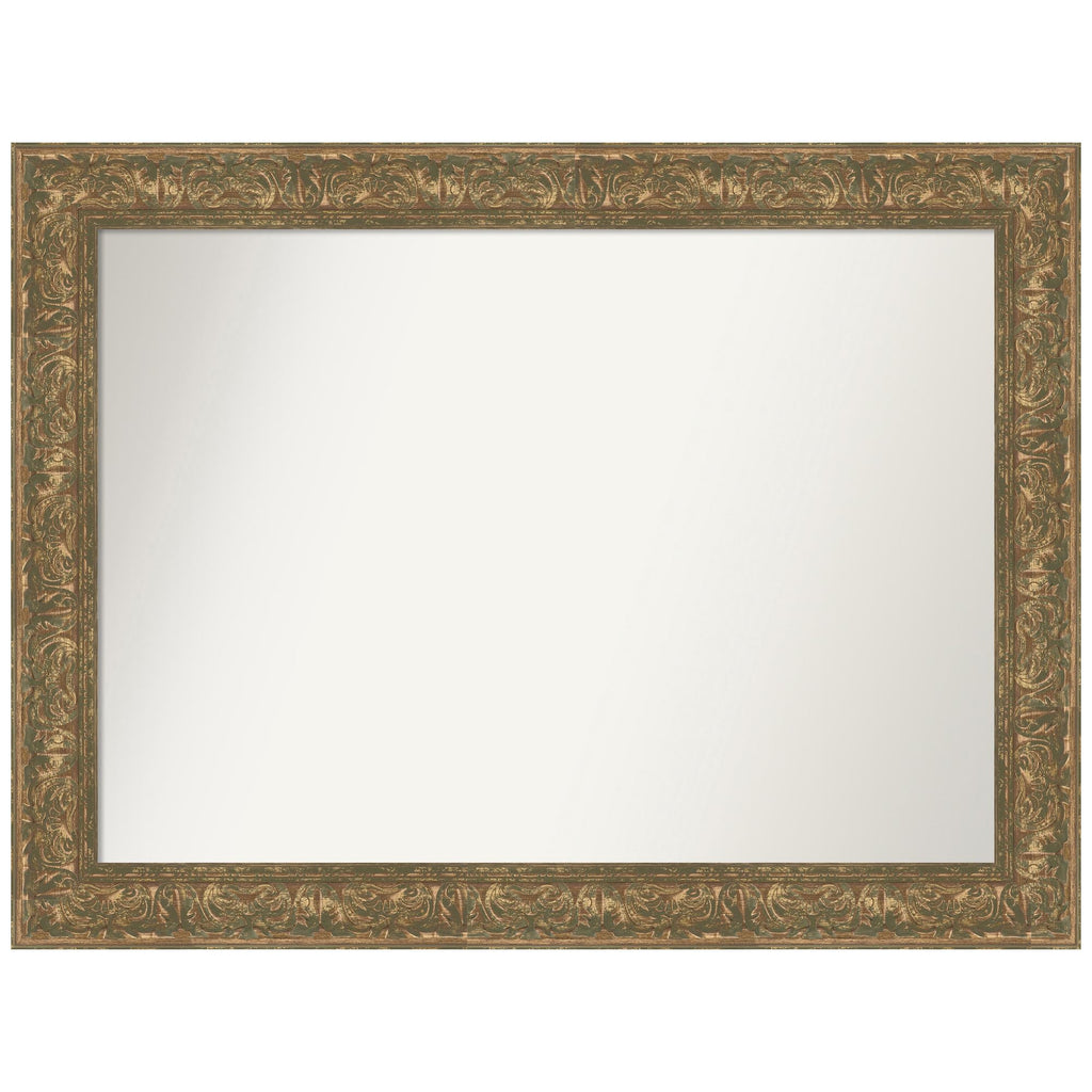 Amanti Art Bronze Wall Mirror 34x45 Luxe Bronze Gold Rectangle Bathroom Mirror for Wall Decor Living Room, X-Large Traditional Frame, Hangs Horizonally and Vertically, Bathroom Decor, Non-Beveled Edge