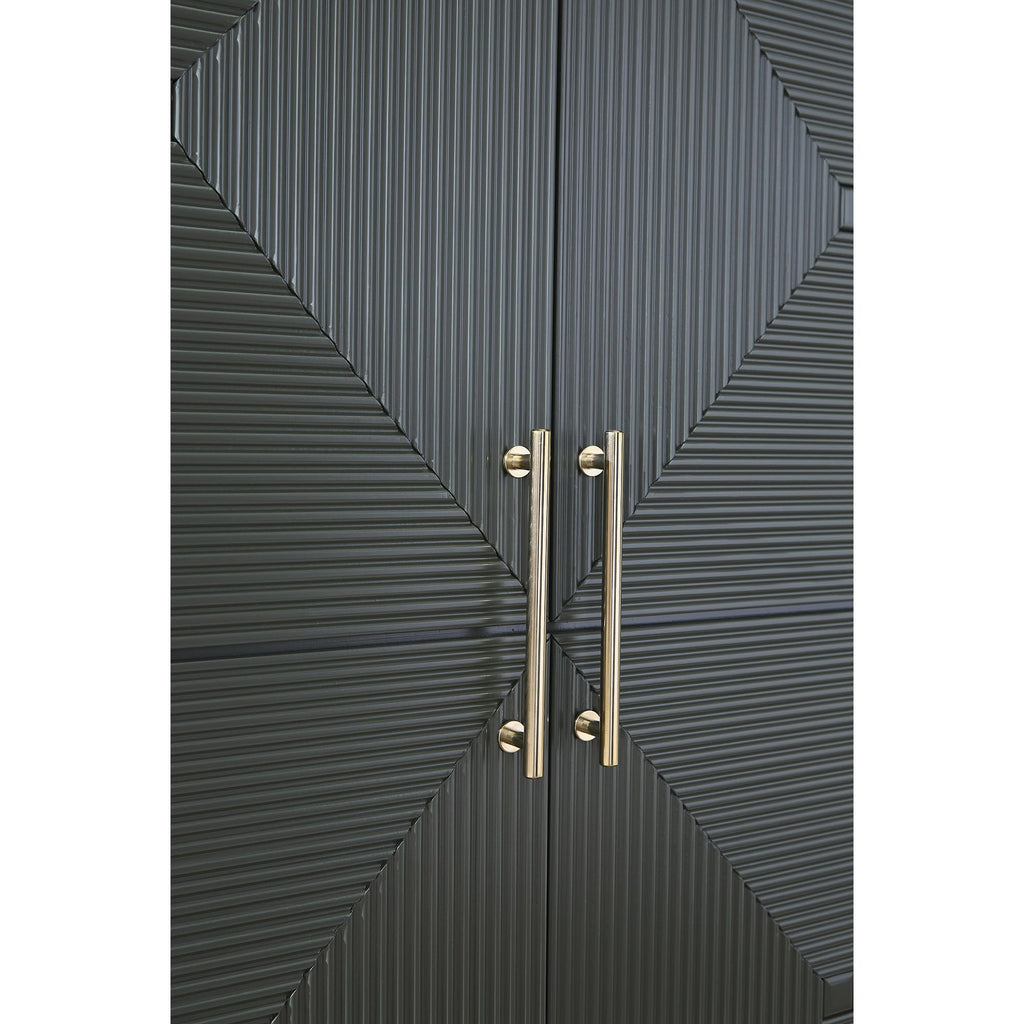 Signature Design by Ashley Geirwood Contemporary Accent Cabinet with Shelf and Geometric Pattern, Green